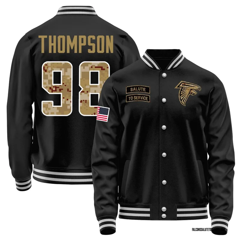 Men's Anterio Thompson Atlanta Falcons Black Salute to Service Sideline Performance Jacket