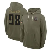 Men's Anterio Thompson Atlanta Falcons Olive 2025 Salute to Service Hoodie