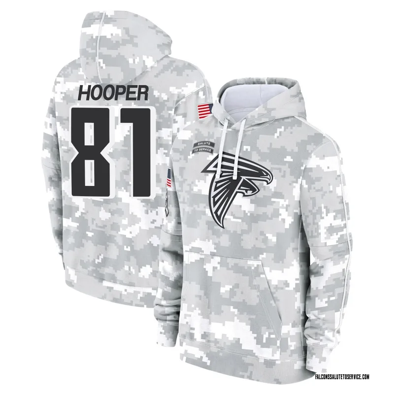 Men's Austin Hooper Atlanta Falcons Camo Arctic 2024 Salute to Service Club Fleece Pullover Hoodie