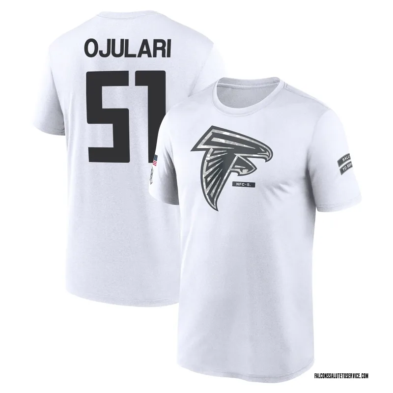 Men's Azeez Ojulari Atlanta Falcons Legend White 2024 Salute to Service Performance T-Shirt