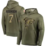 Men's Bijan Robinson Atlanta Falcons Olive Salute to Service Pullover Hoodie