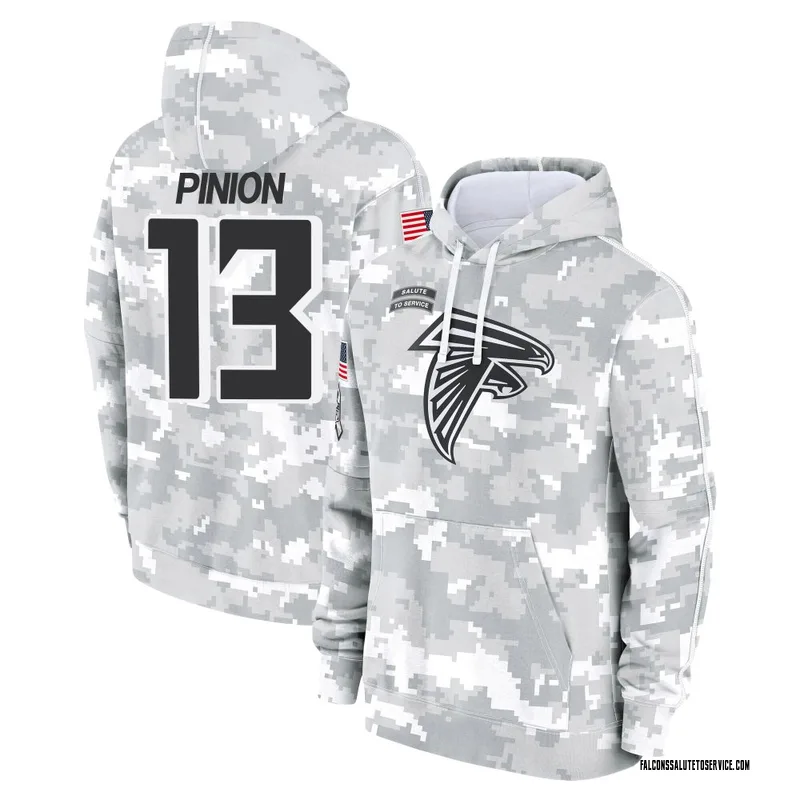 Men's Bradley Pinion Atlanta Falcons Camo Arctic 2024 Salute to Service Club Fleece Pullover Hoodie