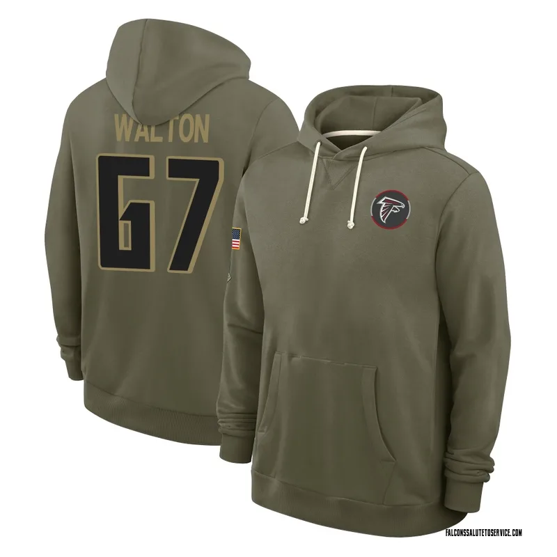 Men's Brandon Walton Atlanta Falcons Olive 2025 Salute to Service Hoodie