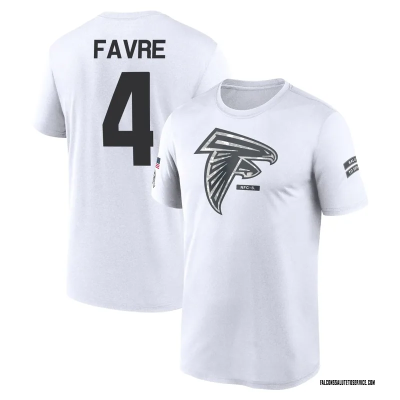Men's Brett Favre Atlanta Falcons Legend White 2024 Salute to Service Performance T-Shirt