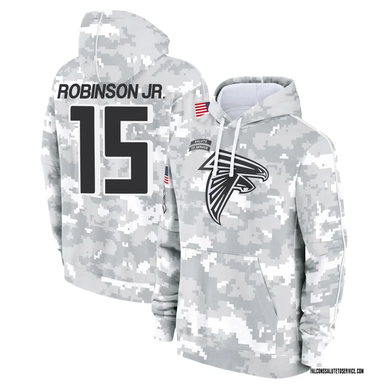 Men's Brian Robinson Jr. Atlanta Falcons Camo Arctic 2024 Salute to Service Club Fleece Pullover Hoodie