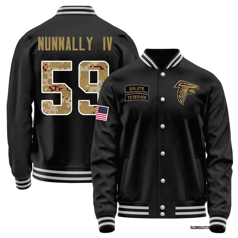 Men's CJ Nunnally IV Atlanta Falcons Black Salute to Service Sideline Performance Jacket