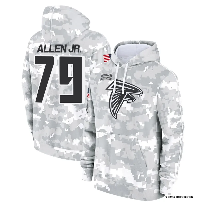 Men's Carlos Allen Jr. Atlanta Falcons Camo Arctic 2024 Salute to Service Club Fleece Pullover Hoodie