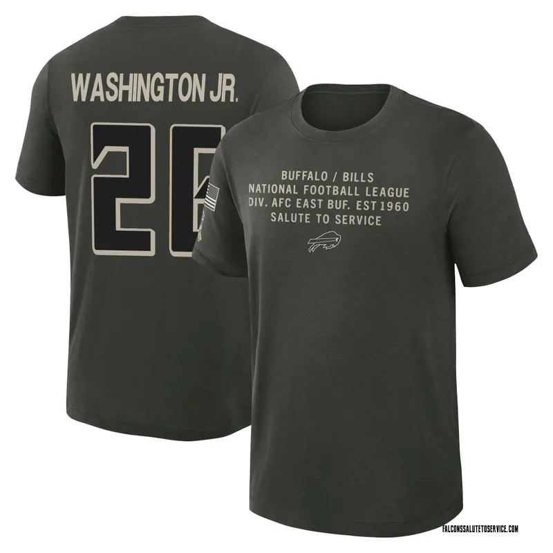 Men's Carlos Washington Jr. Atlanta Falcons Green Dark/ 2025 Salute to Service Sideline Slub T-Shirt