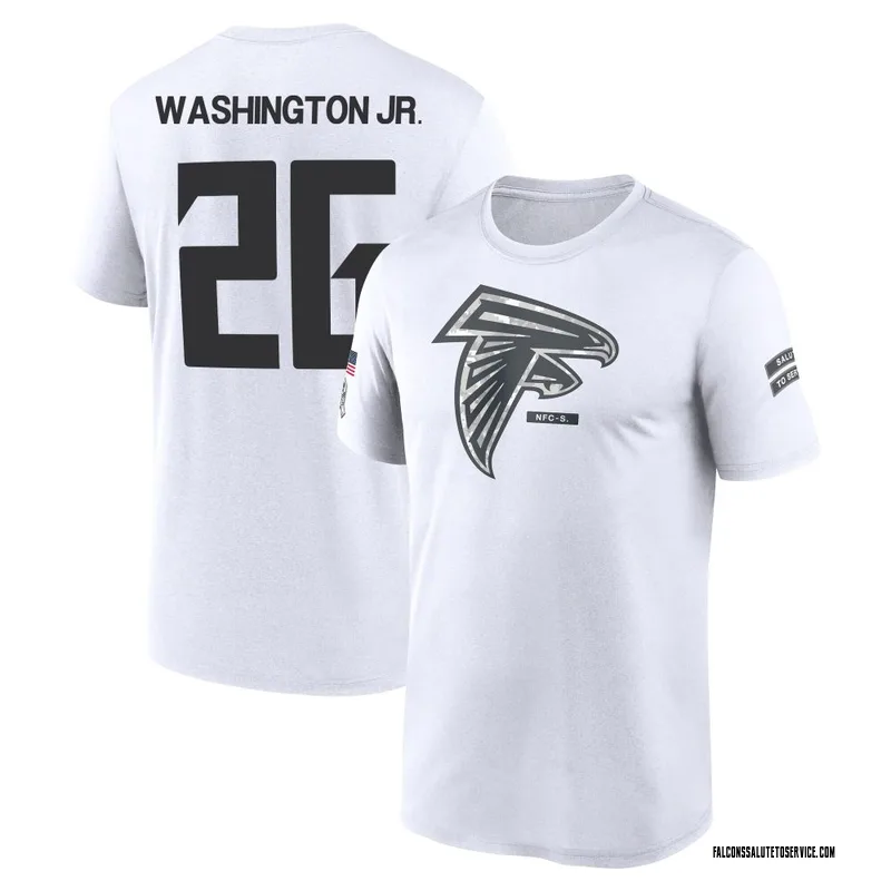 Men's Carlos Washington Jr. Atlanta Falcons Legend White 2024 Salute to Service Performance T-Shirt