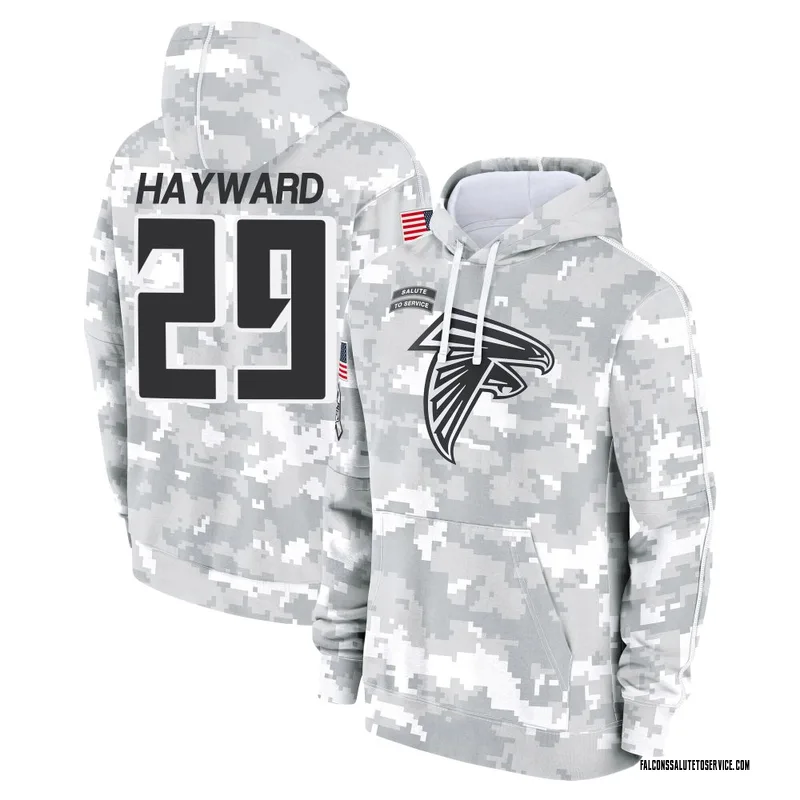 Men's Casey Hayward Atlanta Falcons Camo Arctic 2024 Salute to Service Club Fleece Pullover Hoodie