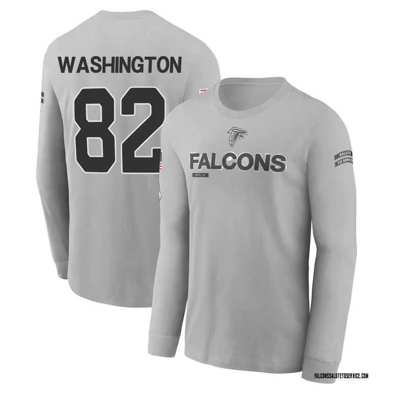 Men's Casey Washington Atlanta Falcons Gray 2024 Salute to Service Long Sleeve T-Shirt
