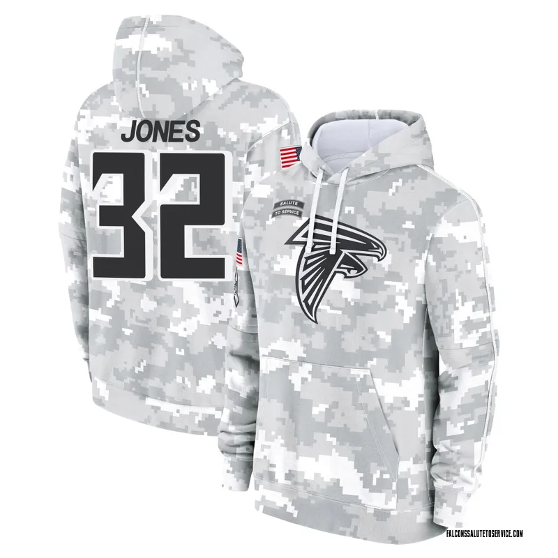 Men's Cash Jones Atlanta Falcons Camo Arctic 2024 Salute to Service Club Fleece Pullover Hoodie