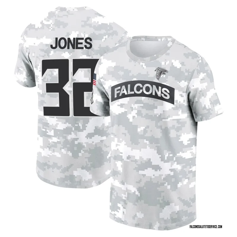 Men's Cash Jones Atlanta Falcons Camo Arctic 2024 Salute to Service Performance T-Shirt