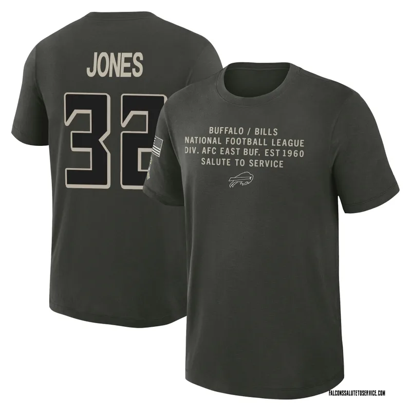 Men's Cash Jones Atlanta Falcons Green Dark/ 2025 Salute to Service Sideline Slub T-Shirt