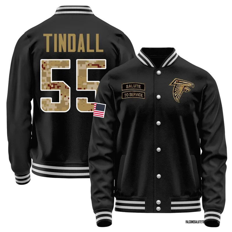 Men's Channing Tindall Atlanta Falcons Black Salute to Service Sideline Performance Jacket