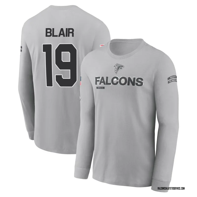 Men's Chris Blair Atlanta Falcons Gray 2024 Salute to Service Long Sleeve T-Shirt