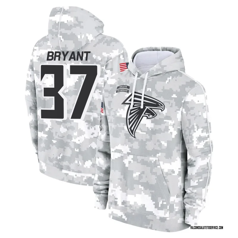Men's Cobee Bryant Atlanta Falcons Camo Arctic 2024 Salute to Service Club Fleece Pullover Hoodie