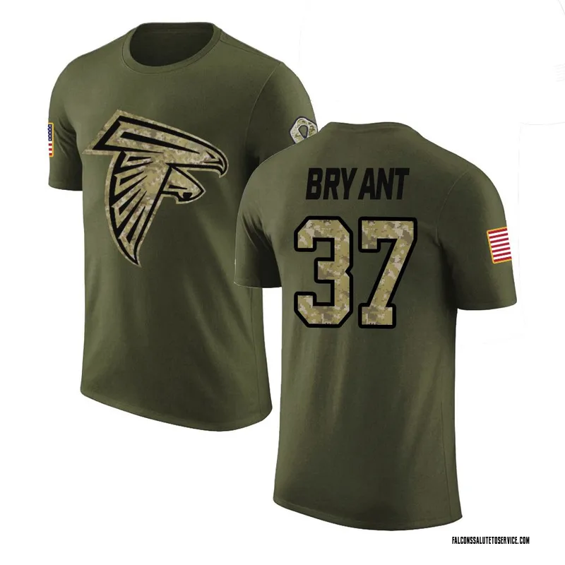 Men's Cobee Bryant Atlanta Falcons Legend Olive Salute to Service T-Shirt