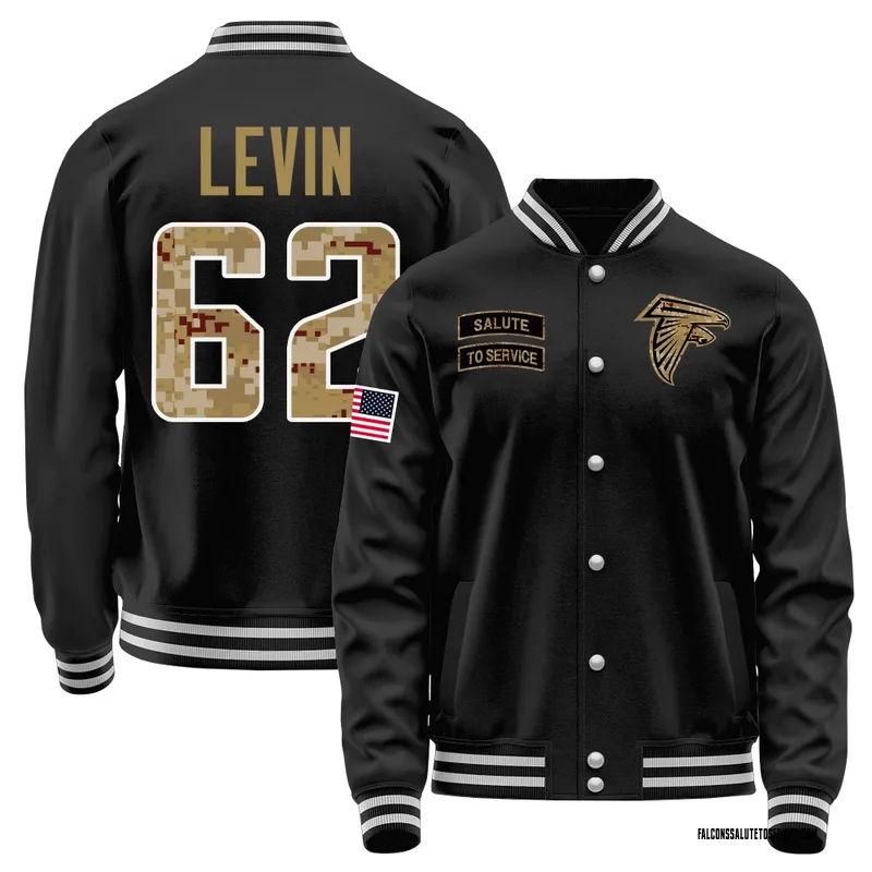 Men's Corey Levin Atlanta Falcons Black Salute to Service Sideline Performance Jacket
