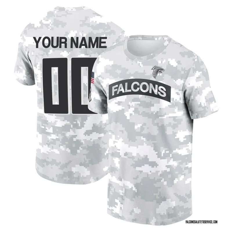Men's Custom Atlanta Falcons Camo Arctic 2024 Salute to Service Performance T-Shirt