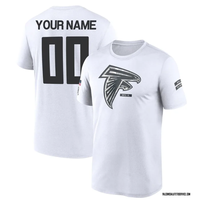 Men's Custom Atlanta Falcons Legend White 2024 Salute to Service Performance T-Shirt