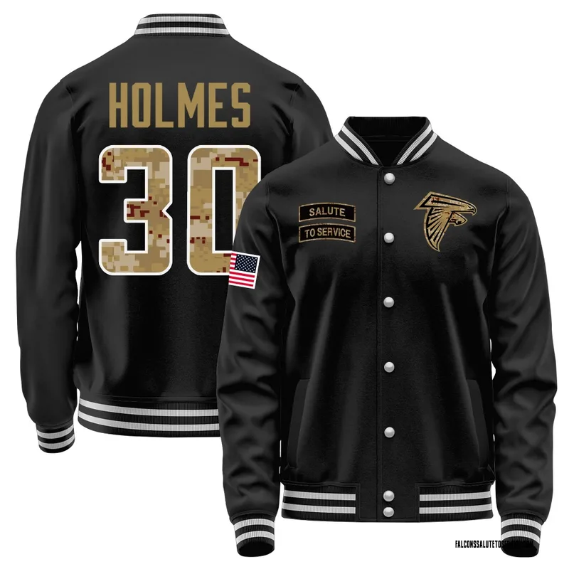Men's Darnay Holmes Atlanta Falcons Black Salute to Service Sideline Performance Jacket