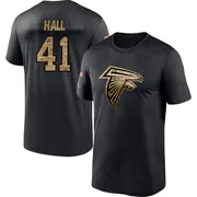 Men's Darren Hall Atlanta Falcons Black 2020 Salute To Service Performance T-Shirt