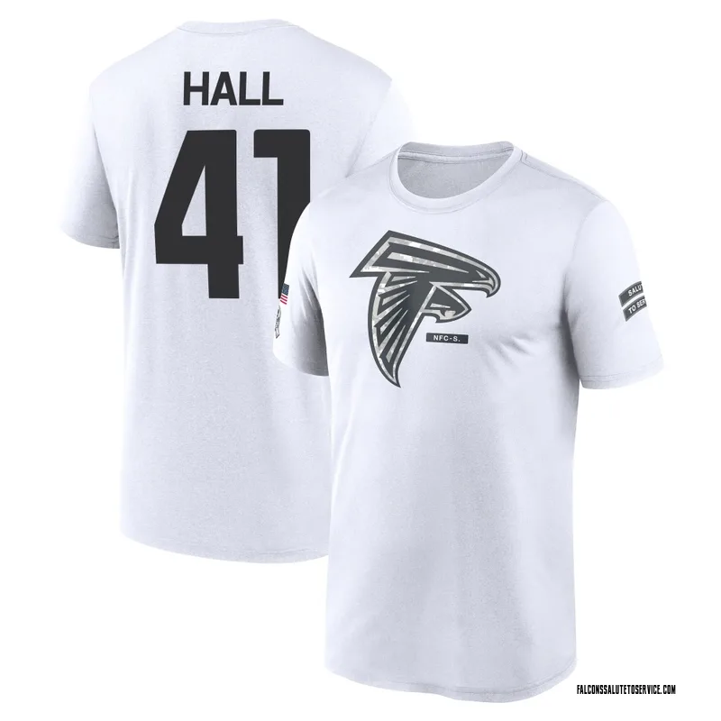 Men's Darren Hall Atlanta Falcons Legend White 2024 Salute to Service Performance T-Shirt