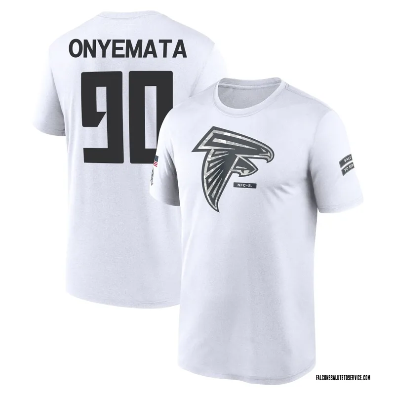 Men's David Onyemata Atlanta Falcons Legend White 2024 Salute to Service Performance T-Shirt