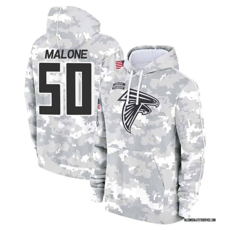Men's DeAngelo Malone Atlanta Falcons Camo Arctic 2024 Salute to Service Club Fleece Pullover Hoodie
