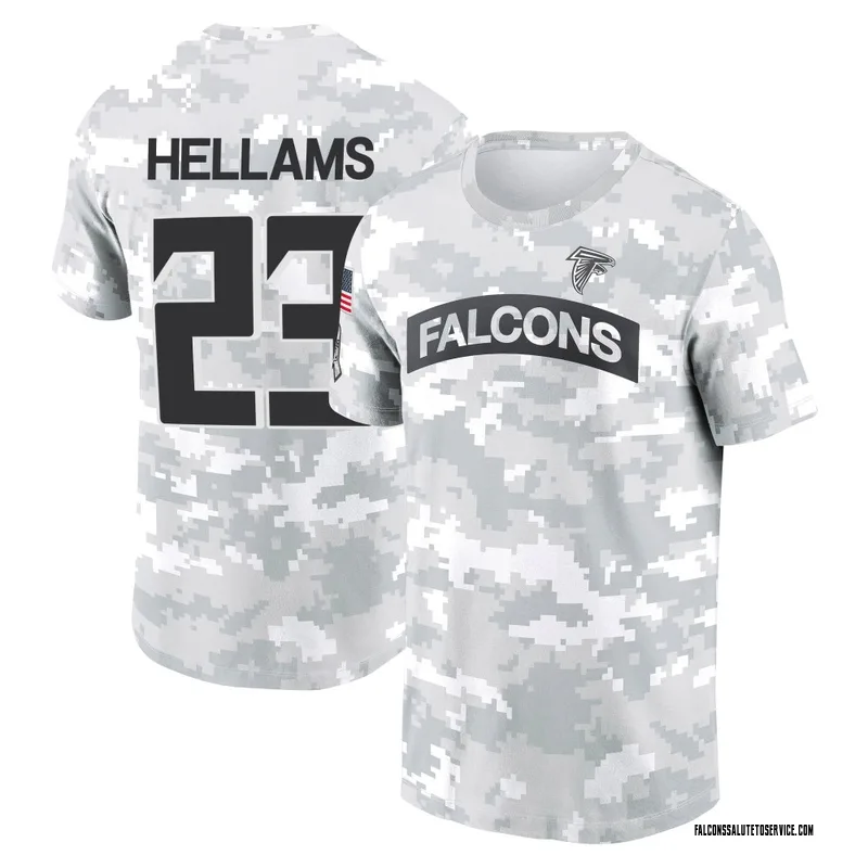 Men's DeMarcco Hellams Atlanta Falcons Camo Arctic 2024 Salute to Service Performance T-Shirt