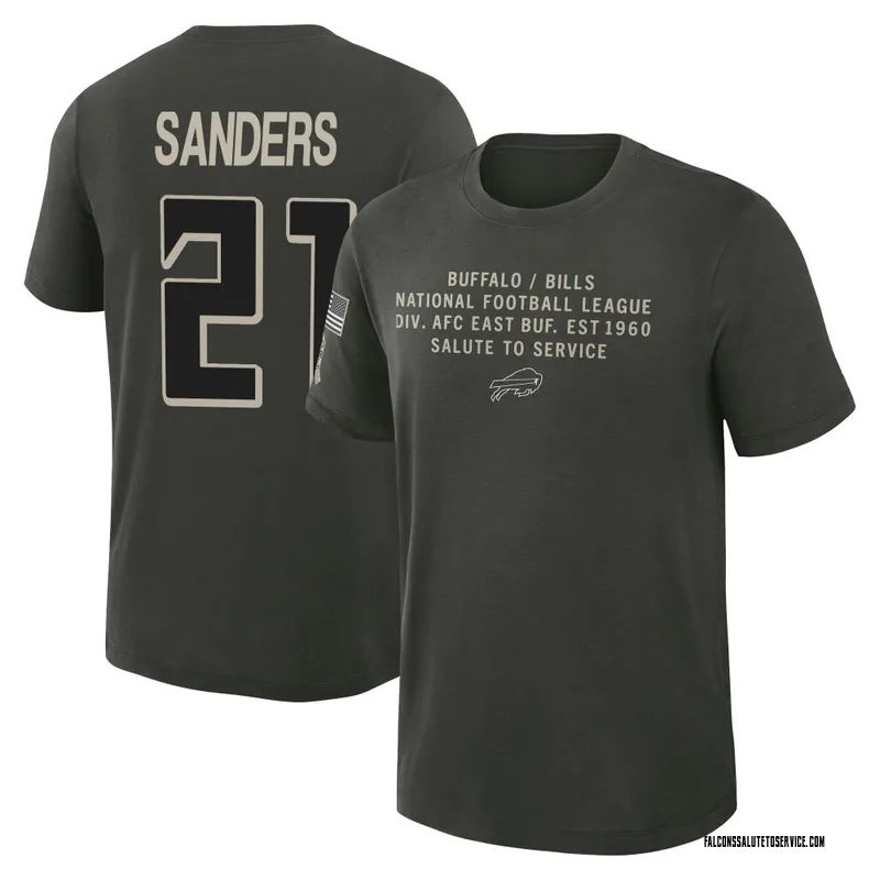 Men's Deion Sanders Atlanta Falcons Green Dark/ 2025 Salute to Service Sideline Slub T-Shirt