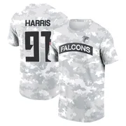 Men's Demone Harris Atlanta Falcons Camo Arctic 2024 Salute to Service Performance T-Shirt