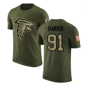 Men's Demone Harris Atlanta Falcons Legend Olive Salute to Service T-Shirt
