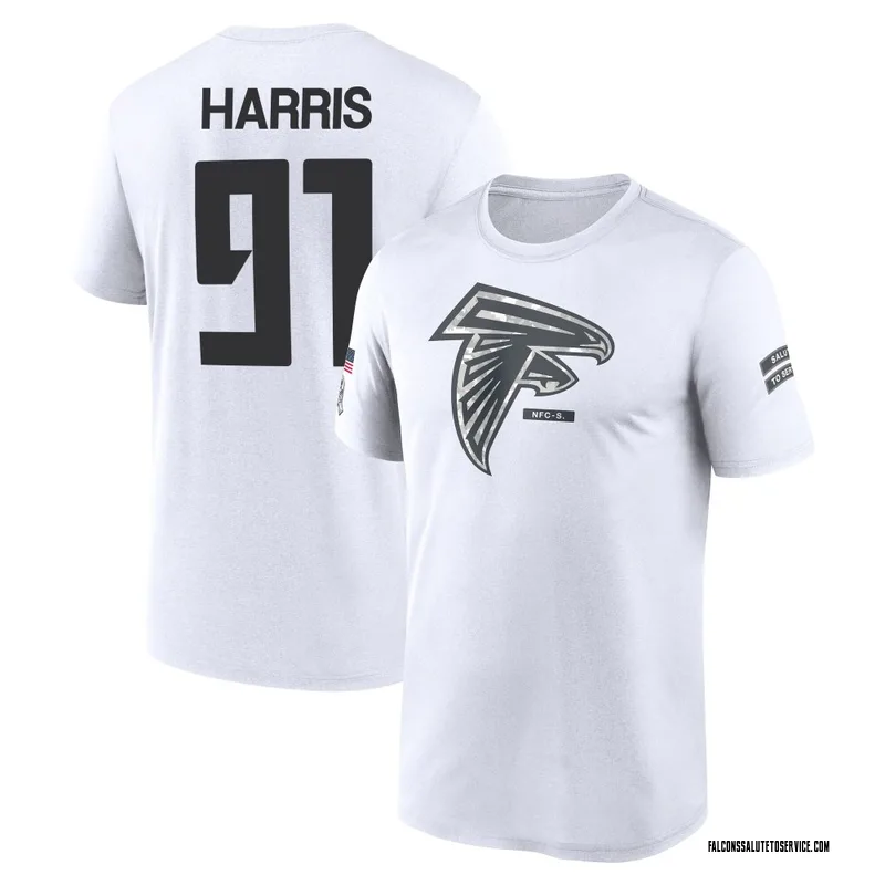 Men's Demone Harris Atlanta Falcons Legend White 2024 Salute to Service Performance T-Shirt