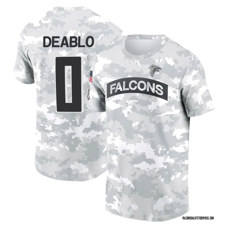 Men's Divine Deablo Atlanta Falcons Camo Arctic 2024 Salute to Service Performance T-Shirt