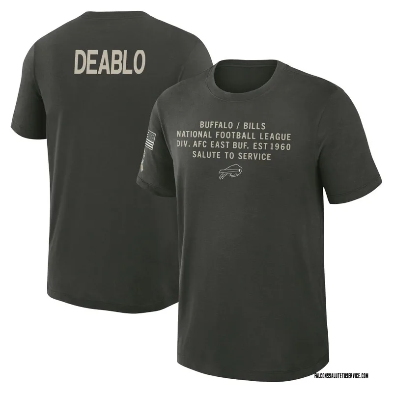 Men's Divine Deablo Atlanta Falcons Green Dark/ 2025 Salute to Service Sideline Slub T-Shirt