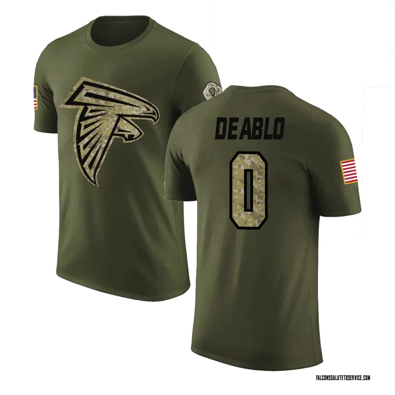 Men's Divine Deablo Atlanta Falcons Legend Olive Salute to Service T-Shirt