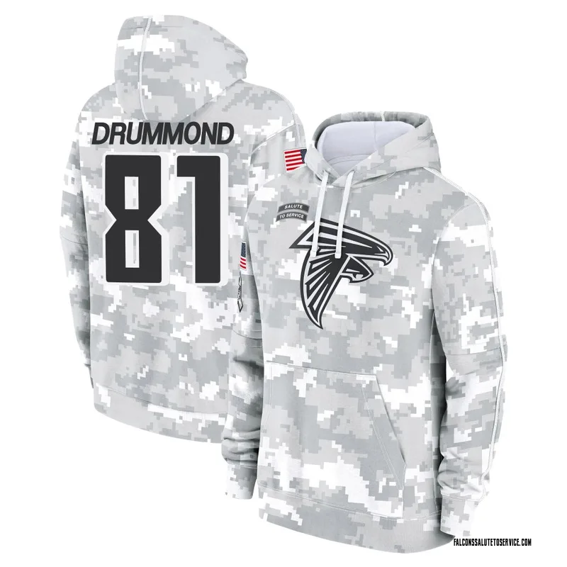 Men's Dylan Drummond Atlanta Falcons Camo Arctic 2024 Salute to Service Club Fleece Pullover Hoodie