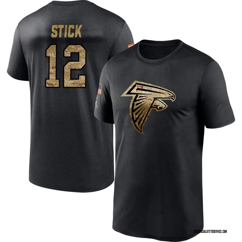 Men's Easton Stick Atlanta Falcons Black 2020 Salute To Service Performance T-Shirt