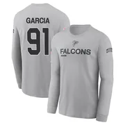 Men's Elijah Garcia Atlanta Falcons Gray 2024 Salute to Service Long Sleeve T-Shirt