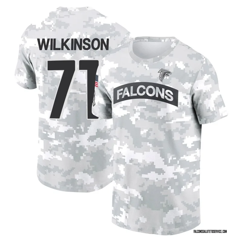 Men's Elijah Wilkinson Atlanta Falcons Camo Arctic 2024 Salute to Service Performance T-Shirt