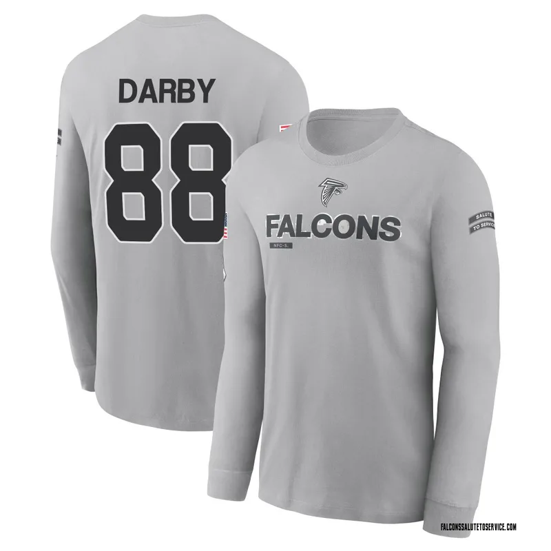 Men's Frank Darby Atlanta Falcons Gray 2024 Salute to Service Long Sleeve T-Shirt