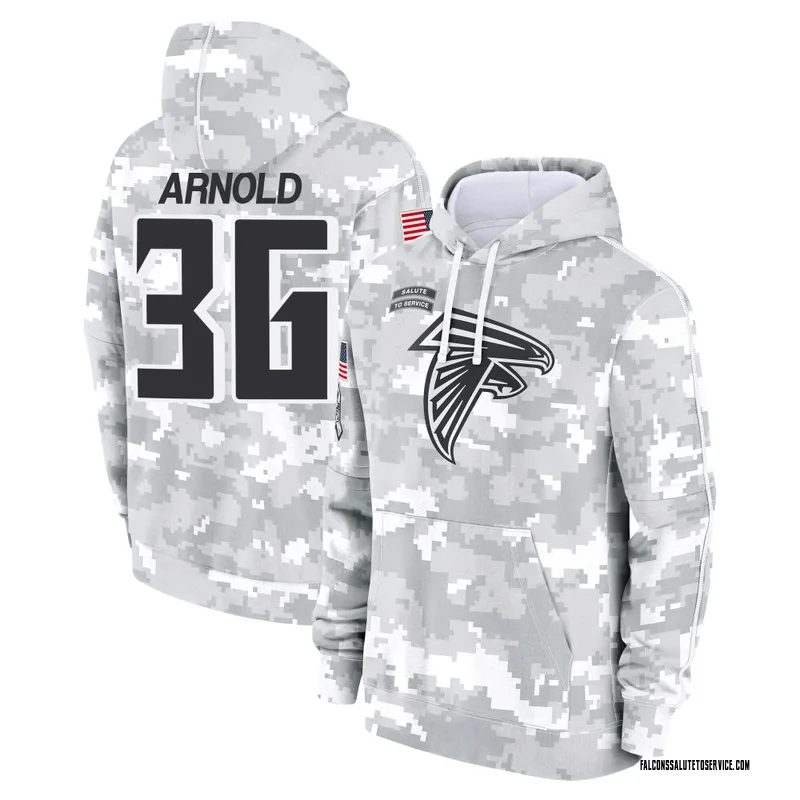 Men's Grayland Arnold Atlanta Falcons Camo Arctic 2024 Salute to Service Club Fleece Pullover Hoodie