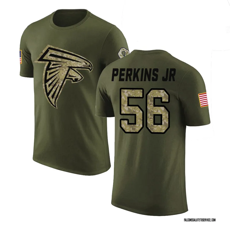 Men's Harold Perkins Jr. Atlanta Falcons Legend Olive Salute to Service T-Shirt