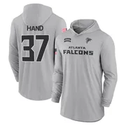 Men's Harrison Hand Atlanta Falcons Gray 2024 Salute to Service Lightweight Performance Long Sleeve Hooded T-Shirt
