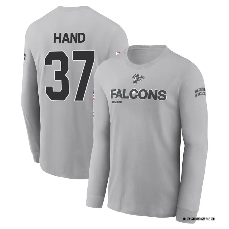 Men's Harrison Hand Atlanta Falcons Gray 2024 Salute to Service Long Sleeve T-Shirt