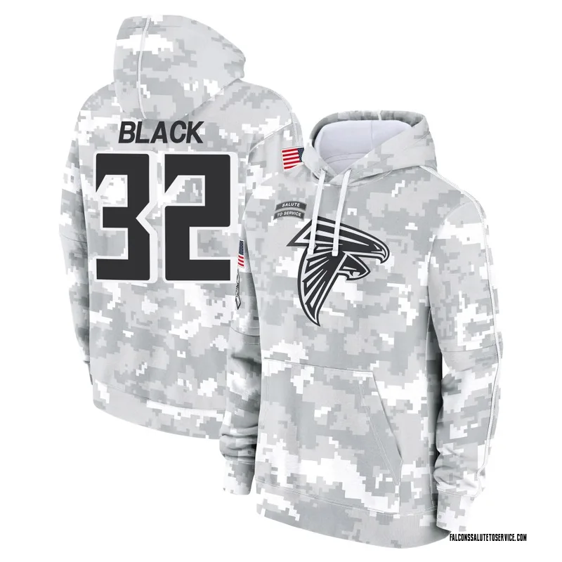 Men's Henry Black Atlanta Falcons Camo Arctic 2024 Salute to Service Club Fleece Pullover Hoodie