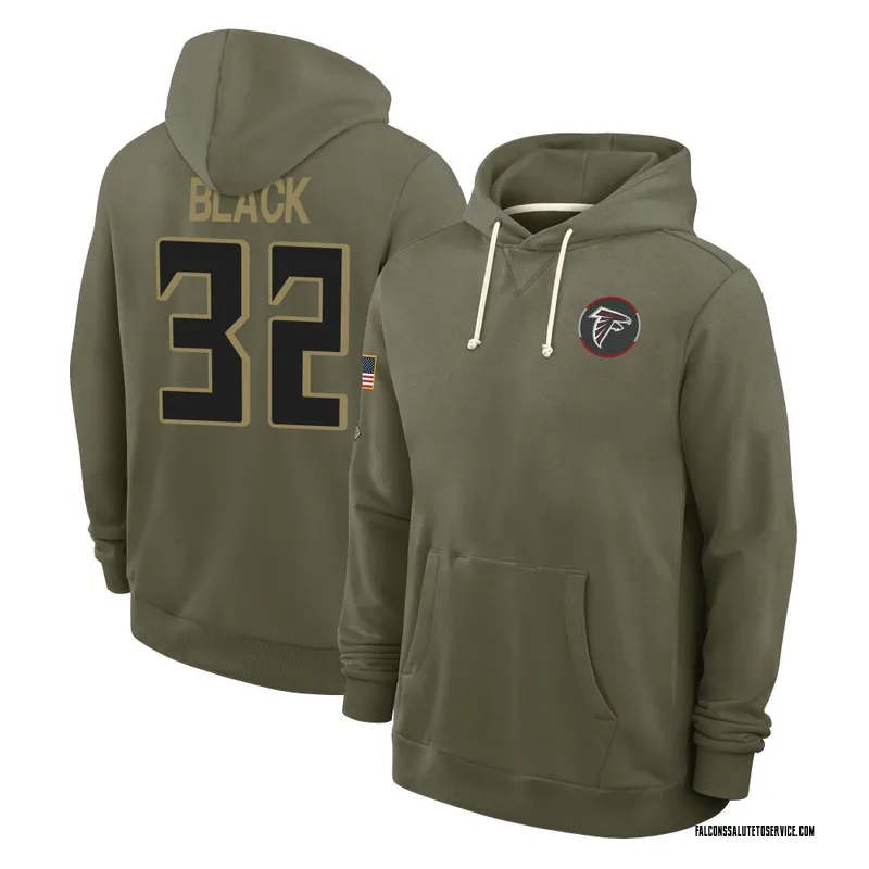 Men's Henry Black Atlanta Falcons Olive 2025 Salute to Service Hoodie