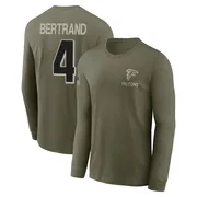 Men's JD Bertrand Atlanta Falcons Olive 2025 Salute to Service Sideline Long Sleeve T-Shirt